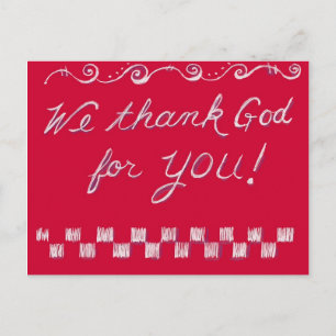 Cartão Postal Obrigado Deus 4 U