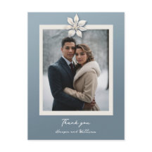 Obrigado do casamento da flor de inverno