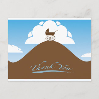 Cartão Postal obrigado do chá de fraldas