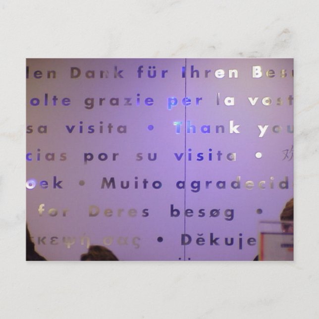 Cartão Postal Obrigado em muitas línguas, Lucerne (Frente)