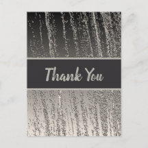 Obrigado Faixa Metálica Prateada Apreciação