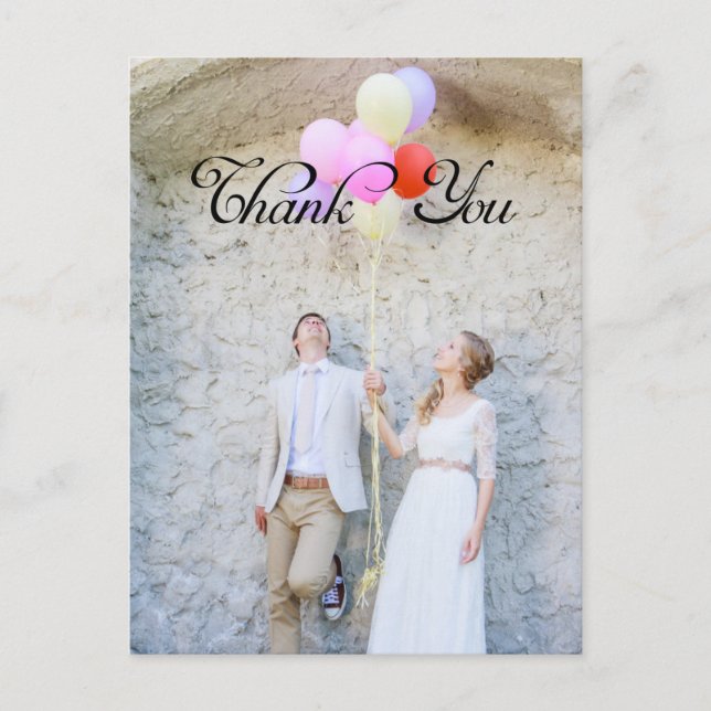 Cartão Postal Obrigado, Foto Personalizada (Frente)