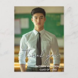 Cartão Postal Obrigado fotografia personalizada de graduação 4 C