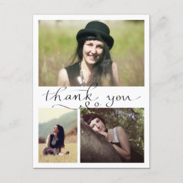 Cartão Postal Obrigado Fotos De Graduação Manuscritas