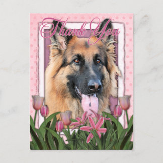 Cartão Postal Obrigado - German shepherd - Oportunidade