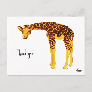 Cartão Postal Obrigado, Giraffe Card