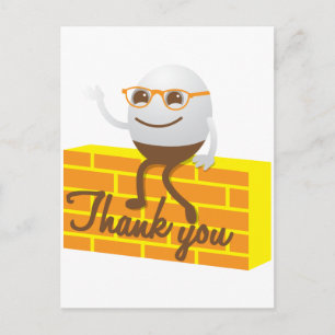 Cartão Postal Obrigado Humpty Dumpty