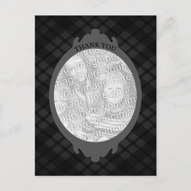 Cartão Postal obrigado (insira a sua própria imagem) (Frente)