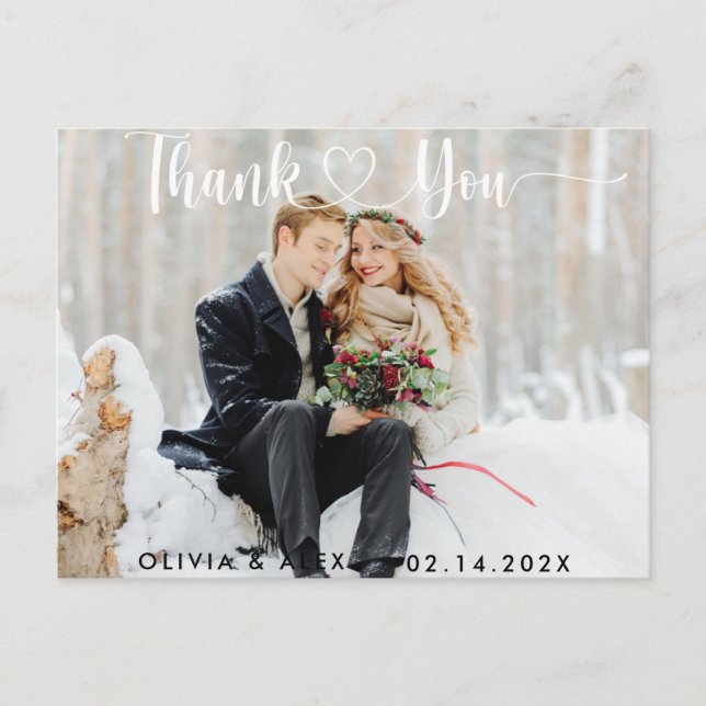 Cartão Postal Obrigado Mínimo e Chic (Frente)