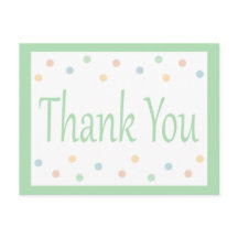 Obrigado Mint Bolinhas Verdes E Brancas