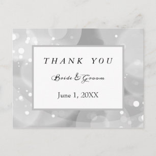 Cartão Postal Obrigado monocromático