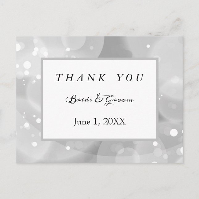 Cartão Postal Obrigado monocromático (Frente)