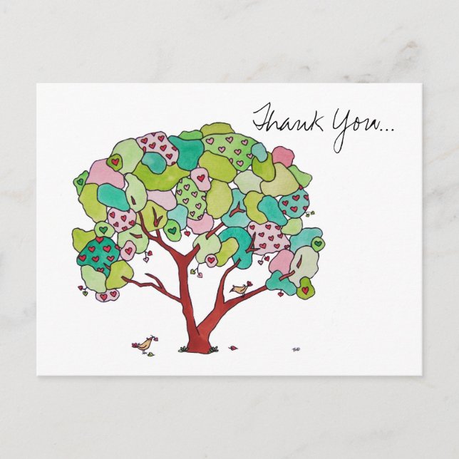 Cartão Postal Obrigado, Namorados (Frente)