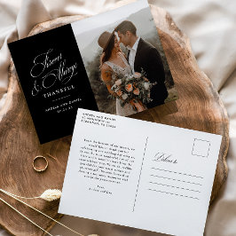 Cartão Postal Obrigado no Casamento Para Sempre e Sempre