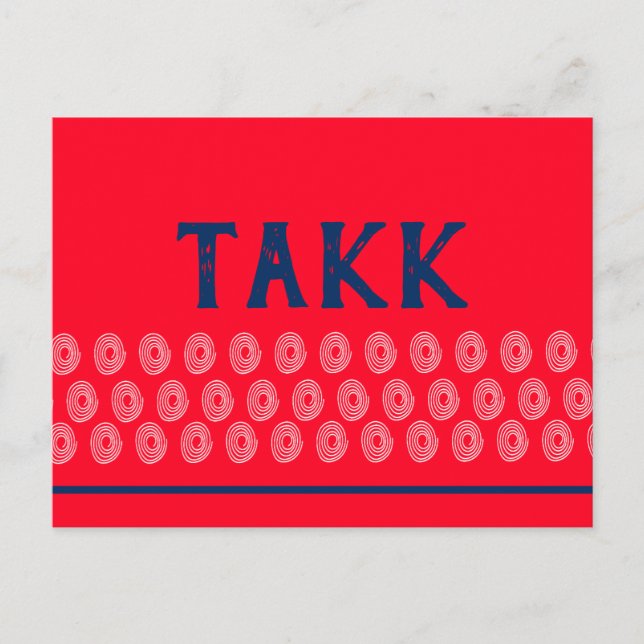 Cartão Postal Obrigado Norueguês (Frente)