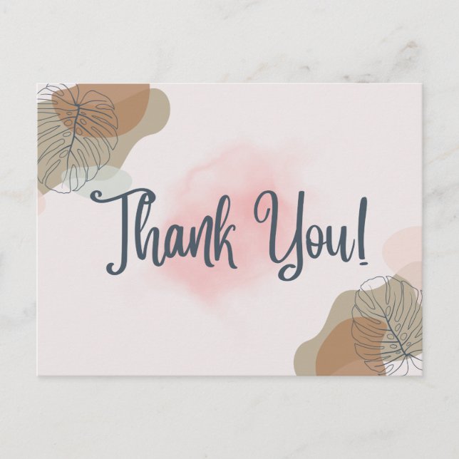 Cartão Postal Obrigado para (Frente)