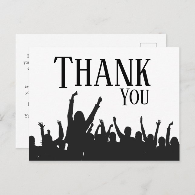 Cartão Postal Obrigado para Planejador de Eventos (Frente/Verso)