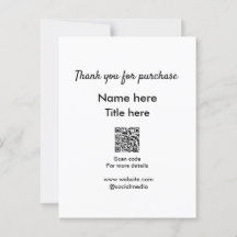 Obrigado pela compra nome título aqui ler QR