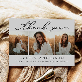 Cartão Postal Obrigado pela Formatura com Foto em Roteiro Modern