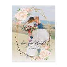 Obrigado pela Foto noiva Quadro Geo Dourado