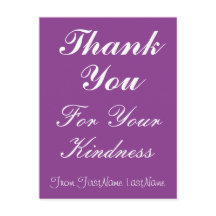 Cartão postal "Obrigado pela sua gentileza" limpo