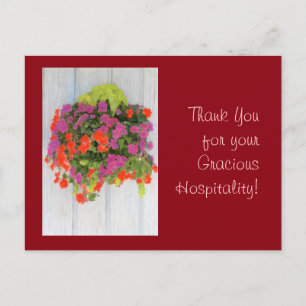 Cartão Postal Obrigado pela sua hospitalidade graciosa!