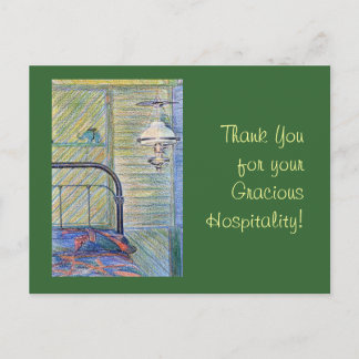Cartão Postal Obrigado pela sua hospitalidade graciosa!