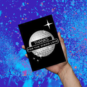 Cartão Postal OBRIGADO Pelo Aniversário Retro da Bola do Amor do