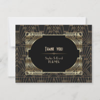 Obrigado pelo Casamento Royal Gold Black Great Gat