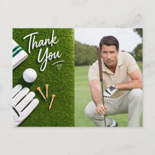 Cartão Postal Obrigado pelo golfe crie sua própria foto