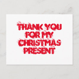 Cartão Postal Obrigado pelo meu presente de Natal