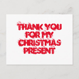 Cartão Postal Obrigado pelo meu presente de Natal
