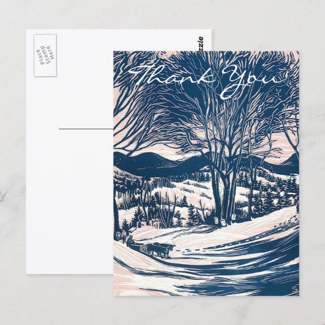 Cartão Postal Obrigado pelo Natal Antigo (Frente/Verso)