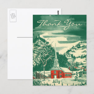 Cartão Postal Obrigado pelo Natal Vintage