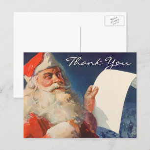 Cartão Postal Obrigado pelo Natal Vintage