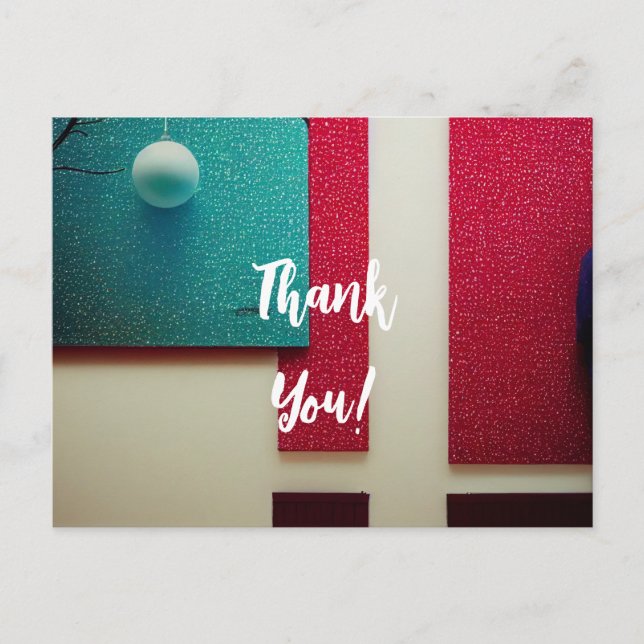 Cartão Postal Obrigado pelo seu espírito natalino! (Frente)