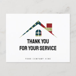 Cartão Postal Obrigado pelo seu Serviço Imobiliário Militar