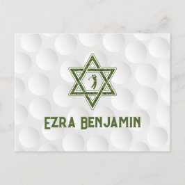 Cartão Postal Obrigado pelo Tema de Golfe do Bar Mitzvah
