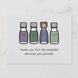 Cartão Postal "Obrigado pelos serviços essenciais que você ofere