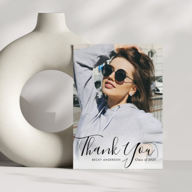 Cartão Postal Obrigado personalizado de graduação da camada de f (Criador carregado)