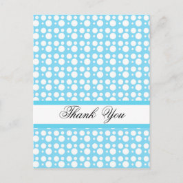 Cartão Postal Obrigado, pontos azuis claros