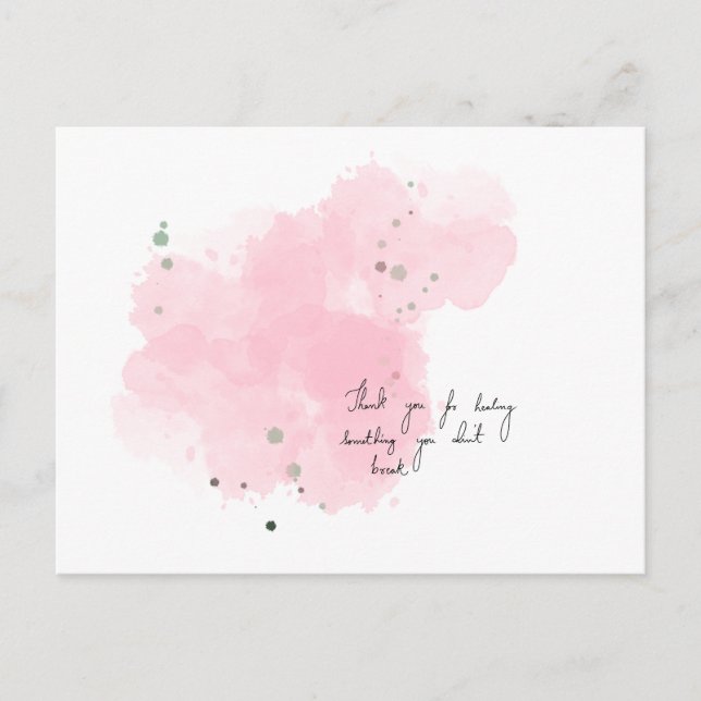 Cartão Postal Obrigado por consertar algo que você não quebrou (Frente)