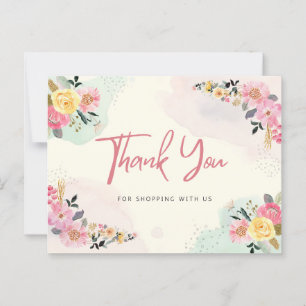 Cartão Postal Obrigado por fazer compras 