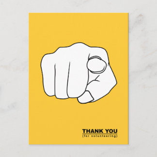 Cartão Postal obrigado por ilustração mão voluntária
