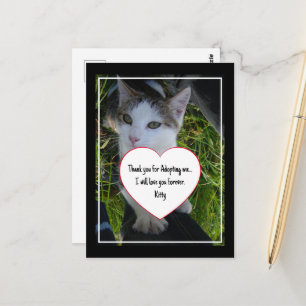 Cartão Postal Obrigado por me adotar... vai te amar para sempre