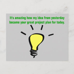 Cartão Postal Obrigado por me dar crédito por essa ideia