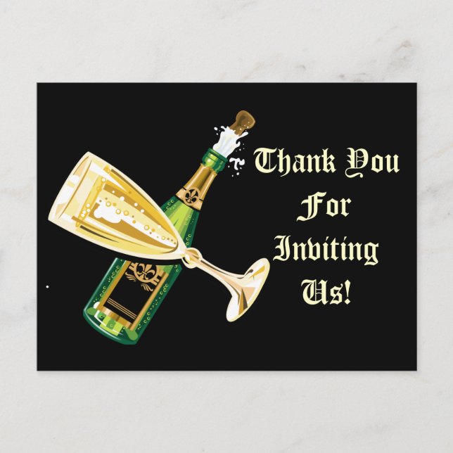 Cartão Postal Obrigado por nos convidar a fazer cartazes de camp (Frente)