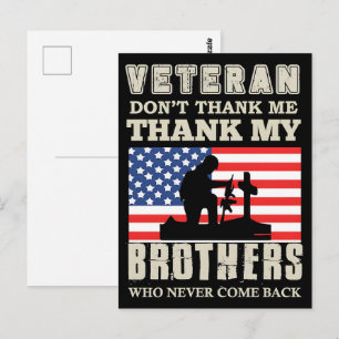 Cartão Postal Obrigado por Seu Serviço: Dia dos Veteranos 2025
