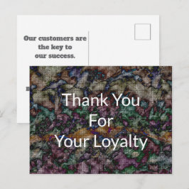 Cartão Postal Obrigado por Sua Fidelidade Apreciação ao Cliente
