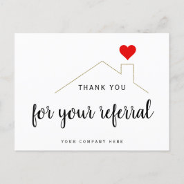 Cartão Postal Obrigado por sua Indicação de Imóveis Agrícolas